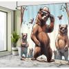 Ambesonne Classic Shower Curtain, Hedonistic Pampered Room in Muted Tones Neutral Colors Rich Ornament, Cloth Fabric Bathroom Decor Set with Hooks, 69″ W x 84″ L, Coconut and Off White(Pale Blue Umber and Chocolate)