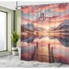 Ambesonne Classic Shower Curtain, Hedonistic Pampered Room in Muted Tones Neutral Colors Rich Ornament, Cloth Fabric Bathroom Decor Set with Hooks, 69″ W x 84″ L, Coconut and Off White(Salmon Purple Grey)