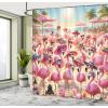 Ambesonne Classic Shower Curtain, Hedonistic Pampered Room in Muted Tones Neutral Colors Rich Ornament, Cloth Fabric Bathroom Decor Set with Hooks, 69″ W x 84″ L, Coconut and Off White(Pink Beige and Pale Sky Blue)