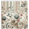 Ambesonne Classic Shower Curtain, Hedonistic Pampered Room in Muted Tones Neutral Colors Rich Ornament, Cloth Fabric Bathroom Decor Set with Hooks, 69″ W x 84″ L, Coconut and Off White(Eggshell Pale Slate Blue)