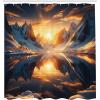 Ambesonne Classic Shower Curtain, Hedonistic Pampered Room in Muted Tones Neutral Colors Rich Ornament, Cloth Fabric Bathroom Decor Set with Hooks, 69″ W x 84″ L, Coconut and Off White(Orange and Dark Blue)