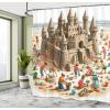 Ambesonne Classic Shower Curtain, Hedonistic Pampered Room in Muted Tones Neutral Colors Rich Ornament, Cloth Fabric Bathroom Decor Set with Hooks, 69″ W x 84″ L, Coconut and Off White(Camel Burnt Orange)