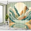 Ambesonne Classic Shower Curtain, Hedonistic Pampered Room in Muted Tones Neutral Colors Rich Ornament, Cloth Fabric Bathroom Decor Set with Hooks, 69″ W x 84″ L, Coconut and Off White(Seafoam Peach and Amber)