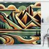 Ambesonne Classic Shower Curtain, Hedonistic Pampered Room in Muted Tones Neutral Colors Rich Ornament, Cloth Fabric Bathroom Decor Set with Hooks, 69″ W x 84″ L, Coconut and Off White(Orange Almond Green)