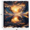 Ambesonne Classic Shower Curtain, Hedonistic Pampered Room in Muted Tones Neutral Colors Rich Ornament, Cloth Fabric Bathroom Decor Set with Hooks, 69″ W x 84″ L, Coconut and Off White(Orange and Dark Blue)