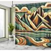 Ambesonne Classic Shower Curtain, Hedonistic Pampered Room in Muted Tones Neutral Colors Rich Ornament, Cloth Fabric Bathroom Decor Set with Hooks, 69″ W x 84″ L, Coconut and Off White(Orange Almond Green)