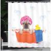 Ambesonne Classic Shower Curtain, Hedonistic Pampered Room in Muted Tones Neutral Colors Rich Ornament, Cloth Fabric Bathroom Decor Set with Hooks, 69″ W x 84″ L, Coconut and Off White(Orange Pink)