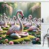 Ambesonne Classic Shower Curtain, Hedonistic Pampered Room in Muted Tones Neutral Colors Rich Ornament, Cloth Fabric Bathroom Decor Set with Hooks, 69″ W x 84″ L, Coconut and Off White(Soft Pink and Lime Green)