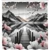 Ambesonne Classic Shower Curtain, Hedonistic Pampered Room in Muted Tones Neutral Colors Rich Ornament, Cloth Fabric Bathroom Decor Set with Hooks, 69″ W x 84″ L, Coconut and Off White(Grey and Blush)