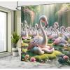 Ambesonne Classic Shower Curtain, Hedonistic Pampered Room in Muted Tones Neutral Colors Rich Ornament, Cloth Fabric Bathroom Decor Set with Hooks, 69″ W x 84″ L, Coconut and Off White(Soft Pink and Lime Green)