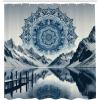 Ambesonne Classic Shower Curtain, Hedonistic Pampered Room in Muted Tones Neutral Colors Rich Ornament, Cloth Fabric Bathroom Decor Set with Hooks, 69″ W x 84″ L, Coconut and Off White(Night Blue)