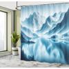 Ambesonne Classic Shower Curtain, Hedonistic Pampered Room in Muted Tones Neutral Colors Rich Ornament, Cloth Fabric Bathroom Decor Set with Hooks, 69″ W x 84″ L, Coconut and Off White(Pale Blue Petrol Blue)