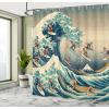 Ambesonne Classic Shower Curtain, Hedonistic Pampered Room in Muted Tones Neutral Colors Rich Ornament, Cloth Fabric Bathroom Decor Set with Hooks, 69″ W x 84″ L, Coconut and Off White(Seafoam Blue Eggshell)