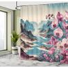 Ambesonne Classic Shower Curtain, Hedonistic Pampered Room in Muted Tones Neutral Colors Rich Ornament, Cloth Fabric Bathroom Decor Set with Hooks, 69″ W x 84″ L, Coconut and Off White(Pale Purple and Sea Blue)