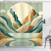 Ambesonne Classic Shower Curtain, Hedonistic Pampered Room in Muted Tones Neutral Colors Rich Ornament, Cloth Fabric Bathroom Decor Set with Hooks, 69″ W x 84″ L, Coconut and Off White(Seafoam Peach and Amber)