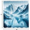 Ambesonne Classic Shower Curtain, Hedonistic Pampered Room in Muted Tones Neutral Colors Rich Ornament, Cloth Fabric Bathroom Decor Set with Hooks, 69″ W x 84″ L, Coconut and Off White(Pale Blue Petrol Blue)