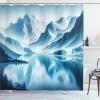 Ambesonne Classic Shower Curtain, Hedonistic Pampered Room in Muted Tones Neutral Colors Rich Ornament, Cloth Fabric Bathroom Decor Set with Hooks, 69″ W x 84″ L, Coconut and Off White(Pale Blue Petrol Blue)