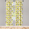 Ambesonne Eucalyptus Curtains, Modern Themed Branches on Marble Print Abstarct and Neutral Swirls, Window Treatments 2 Panel Set for Living Room Bedroom, Pair of – 28″ x 63″, Grey Teal and Sage Green(Yellow Black)