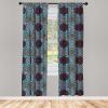 Ambesonne Eucalyptus Curtains, Modern Themed Branches on Marble Print Abstarct and Neutral Swirls, Window Treatments 2 Panel Set for Living Room Bedroom, Pair of – 28″ x 63″, Grey Teal and Sage Green(Blue Brown)