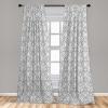 Ambesonne Eucalyptus Curtains, Modern Themed Branches on Marble Print Abstarct and Neutral Swirls, Window Treatments 2 Panel Set for Living Room Bedroom, Pair of – 28″ x 63″, Grey Teal and Sage Green(Taupe Pale)