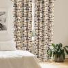 Ambesonne Eucalyptus Curtains, Modern Themed Branches on Marble Print Abstarct and Neutral Swirls, Window Treatments 2 Panel Set for Living Room Bedroom, Pair of – 28″ x 63″, Grey Teal and Sage Green(Mustard)