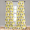 Ambesonne Eucalyptus Curtains, Modern Themed Branches on Marble Print Abstarct and Neutral Swirls, Window Treatments 2 Panel Set for Living Room Bedroom, Pair of – 28″ x 63″, Grey Teal and Sage Green(Yellow Black)