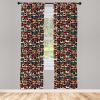 Ambesonne Eucalyptus Curtains, Modern Themed Branches on Marble Print Abstarct and Neutral Swirls, Window Treatments 2 Panel Set for Living Room Bedroom, Pair of – 28″ x 63″, Grey Teal and Sage Green(Red Green)