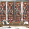 Ambesonne Eucalyptus Curtains, Modern Themed Branches on Marble Print Abstarct and Neutral Swirls, Window Treatments 2 Panel Set for Living Room Bedroom, Pair of – 28″ x 63″, Grey Teal and Sage Green(Orange Blue and Purple)