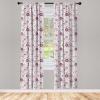 Ambesonne Eucalyptus Curtains, Modern Themed Branches on Marble Print Abstarct and Neutral Swirls, Window Treatments 2 Panel Set for Living Room Bedroom, Pair of – 28″ x 63″, Grey Teal and Sage Green(Maroon Rose)