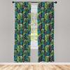 Ambesonne Eucalyptus Curtains, Modern Themed Branches on Marble Print Abstarct and Neutral Swirls, Window Treatments 2 Panel Set for Living Room Bedroom, Pair of – 28″ x 63″, Grey Teal and Sage Green(Teal Green)