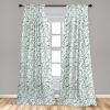 Ambesonne Eucalyptus Curtains, Modern Themed Branches on Marble Print Abstarct and Neutral Swirls, Window Treatments 2 Panel Set for Living Room Bedroom, Pair of – 28″ x 63″, Grey Teal and Sage Green(Green White)