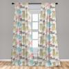 Ambesonne Eucalyptus Curtains, Modern Themed Branches on Marble Print Abstarct and Neutral Swirls, Window Treatments 2 Panel Set for Living Room Bedroom, Pair of – 28″ x 63″, Grey Teal and Sage Green(Pink Teal)