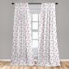 Ambesonne Eucalyptus Curtains, Modern Themed Branches on Marble Print Abstarct and Neutral Swirls, Window Treatments 2 Panel Set for Living Room Bedroom, Pair of – 28″ x 63″, Grey Teal and Sage Green(White Pink)