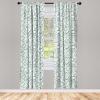 Ambesonne Eucalyptus Curtains, Modern Themed Branches on Marble Print Abstarct and Neutral Swirls, Window Treatments 2 Panel Set for Living Room Bedroom, Pair of – 28″ x 63″, Grey Teal and Sage Green(Green White)
