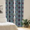 Ambesonne Eucalyptus Curtains, Modern Themed Branches on Marble Print Abstarct and Neutral Swirls, Window Treatments 2 Panel Set for Living Room Bedroom, Pair of – 28″ x 63″, Grey Teal and Sage Green(Blue Brown)