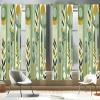Ambesonne Eucalyptus Curtains, Modern Themed Branches on Marble Print Abstarct and Neutral Swirls, Window Treatments 2 Panel Set for Living Room Bedroom, Pair of – 28″ x 63″, Grey Teal and Sage Green(Mint Green and Mustard)
