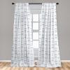 Ambesonne Eucalyptus Curtains, Modern Themed Branches on Marble Print Abstarct and Neutral Swirls, Window Treatments 2 Panel Set for Living Room Bedroom, Pair of – 28″ x 63″, Grey Teal and Sage Green(Night Blue)