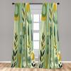 Ambesonne Eucalyptus Curtains, Modern Themed Branches on Marble Print Abstarct and Neutral Swirls, Window Treatments 2 Panel Set for Living Room Bedroom, Pair of – 28″ x 63″, Grey Teal and Sage Green(Mint Green and Mustard)