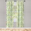 Ambesonne Eucalyptus Curtains, Modern Themed Branches on Marble Print Abstarct and Neutral Swirls, Window Treatments 2 Panel Set for Living Room Bedroom, Pair of – 28″ x 63″, Grey Teal and Sage Green(Green Fern)