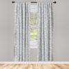 Ambesonne Eucalyptus Curtains, Modern Themed Branches on Marble Print Abstarct and Neutral Swirls, Window Treatments 2 Panel Set for Living Room Bedroom, Pair of – 28″ x 63″, Grey Teal and Sage Green(Dimgrey White)