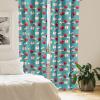 Ambesonne Eucalyptus Curtains, Modern Themed Branches on Marble Print Abstarct and Neutral Swirls, Window Treatments 2 Panel Set for Living Room Bedroom, Pair of – 28″ x 63″, Grey Teal and Sage Green(Cream Blue)