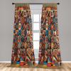 Ambesonne Eucalyptus Curtains, Modern Themed Branches on Marble Print Abstarct and Neutral Swirls, Window Treatments 2 Panel Set for Living Room Bedroom, Pair of – 28″ x 63″, Grey Teal and Sage Green(Orange Blue and Purple)