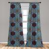 Ambesonne Eucalyptus Curtains, Modern Themed Branches on Marble Print Abstarct and Neutral Swirls, Window Treatments 2 Panel Set for Living Room Bedroom, Pair of – 28″ x 63″, Grey Teal and Sage Green(Blue Brown)