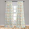 Ambesonne Eucalyptus Curtains, Modern Themed Branches on Marble Print Abstarct and Neutral Swirls, Window Treatments 2 Panel Set for Living Room Bedroom, Pair of – 28″ x 63″, Grey Teal and Sage Green(White Teal)