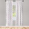 Ambesonne Eucalyptus Curtains, Modern Themed Branches on Marble Print Abstarct and Neutral Swirls, Window Treatments 2 Panel Set for Living Room Bedroom, Pair of – 28″ x 63″, Grey Teal and Sage Green(White Pink)