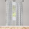 Ambesonne Eucalyptus Curtains, Modern Themed Branches on Marble Print Abstarct and Neutral Swirls, Window Treatments 2 Panel Set for Living Room Bedroom, Pair of – 28″ x 63″, Grey Teal and Sage Green(Taupe Pale)