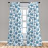 Ambesonne Eucalyptus Curtains, Modern Themed Branches on Marble Print Abstarct and Neutral Swirls, Window Treatments 2 Panel Set for Living Room Bedroom, Pair of – 28″ x 63″, Grey Teal and Sage Green(Blue Pale Blue White)