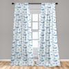 Ambesonne Eucalyptus Curtains, Modern Themed Branches on Marble Print Abstarct and Neutral Swirls, Window Treatments 2 Panel Set for Living Room Bedroom, Pair of – 28″ x 63″, Grey Teal and Sage Green(Pale Grey White and Blue)