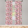 Ambesonne Eucalyptus Curtains, Modern Themed Branches on Marble Print Abstarct and Neutral Swirls, Window Treatments 2 Panel Set for Living Room Bedroom, Pair of – 28″ x 63″, Grey Teal and Sage Green(Pink)