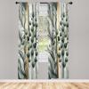 Ambesonne Eucalyptus Curtains, Modern Themed Branches on Marble Print Abstarct and Neutral Swirls, Window Treatments 2 Panel Set for Living Room Bedroom, Pair of – 28″ x 63″, Grey Teal and Sage Green(Grey Teal and Sage Green)